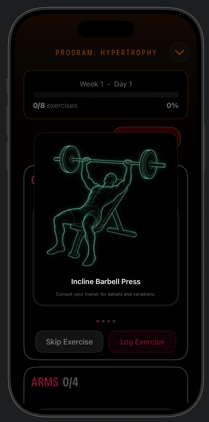 Exercise reference overlay