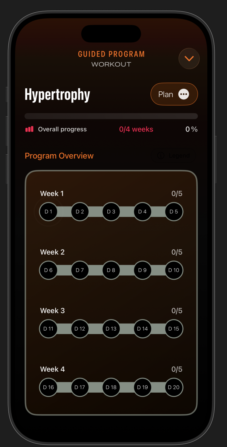 Guided Hypertrophy program overview